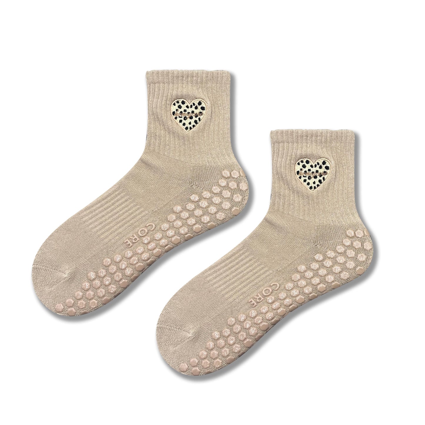 Honeycore Nude Leopard Heart