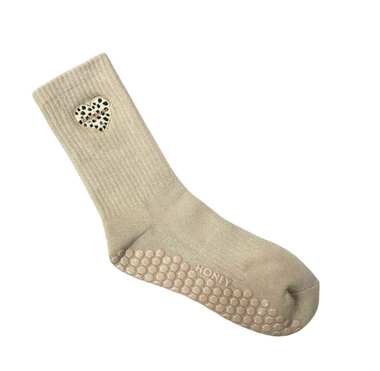 Honeycore Nude Leopard Heart